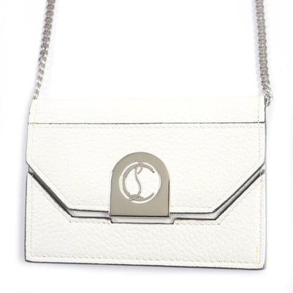 Christian Louboutin Coin case 1215121 Main: Leather white Eliza Chain Card Holder Women Used Authentic