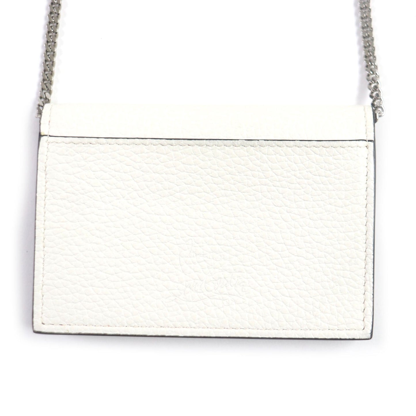 Christian Louboutin Coin case 1215121 Main: Leather white Eliza Chain Card Holder Women Used Authentic