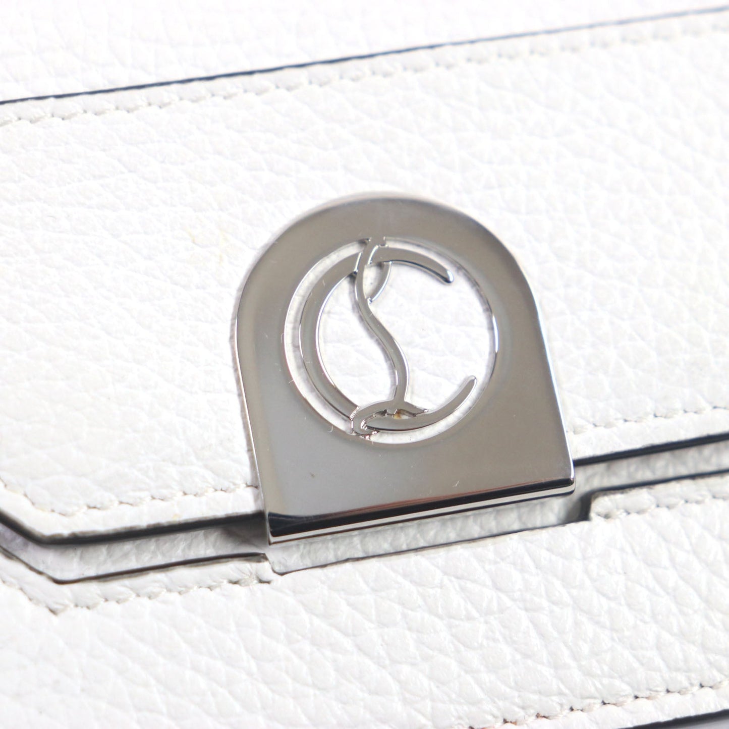 Christian Louboutin Coin case 1215121 Main: Leather white Eliza Chain Card Holder Women Used Authentic