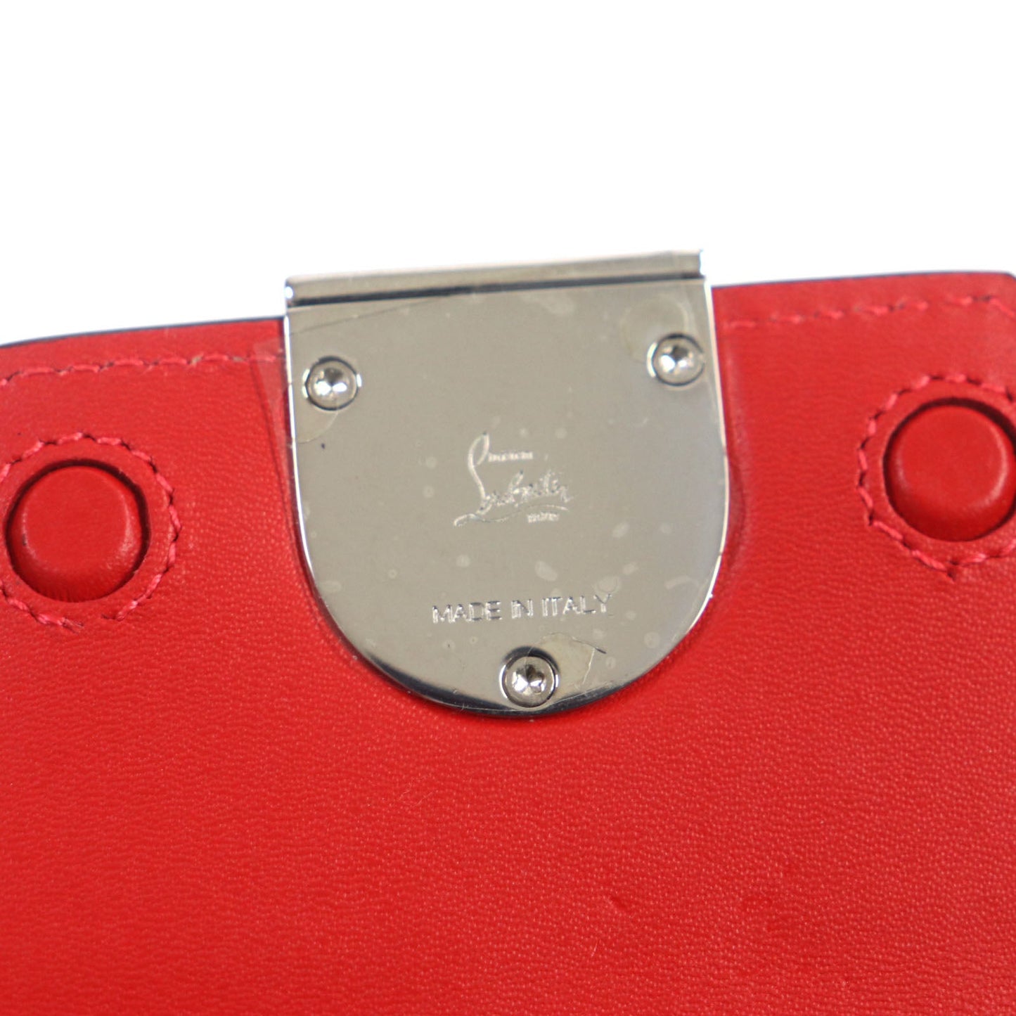 Christian Louboutin Coin case 1215121 Main: Leather white Eliza Chain Card Holder Women Used Authentic