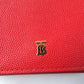 BURBERRY Tri-fold wallet Main: Leather Red Women Used Authentic