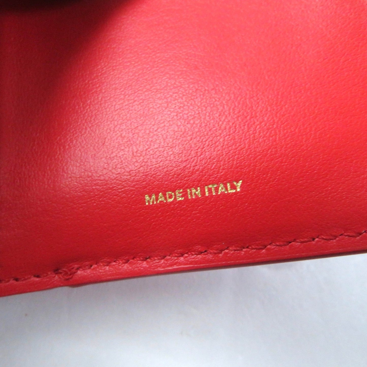 BURBERRY Tri-fold wallet Main: Leather Red Women Used Authentic