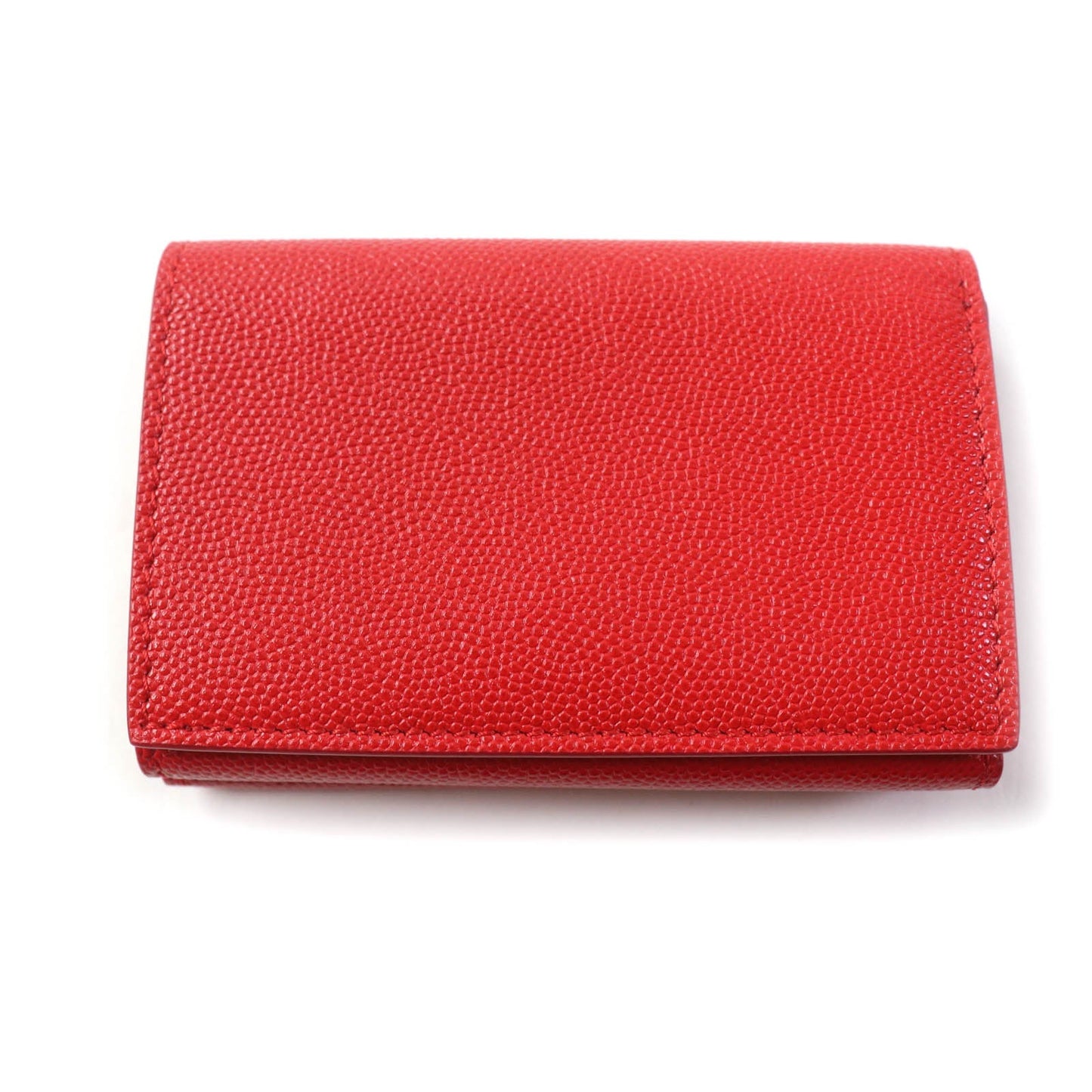 BURBERRY Tri-fold wallet Main: Leather Red Women Used Authentic
