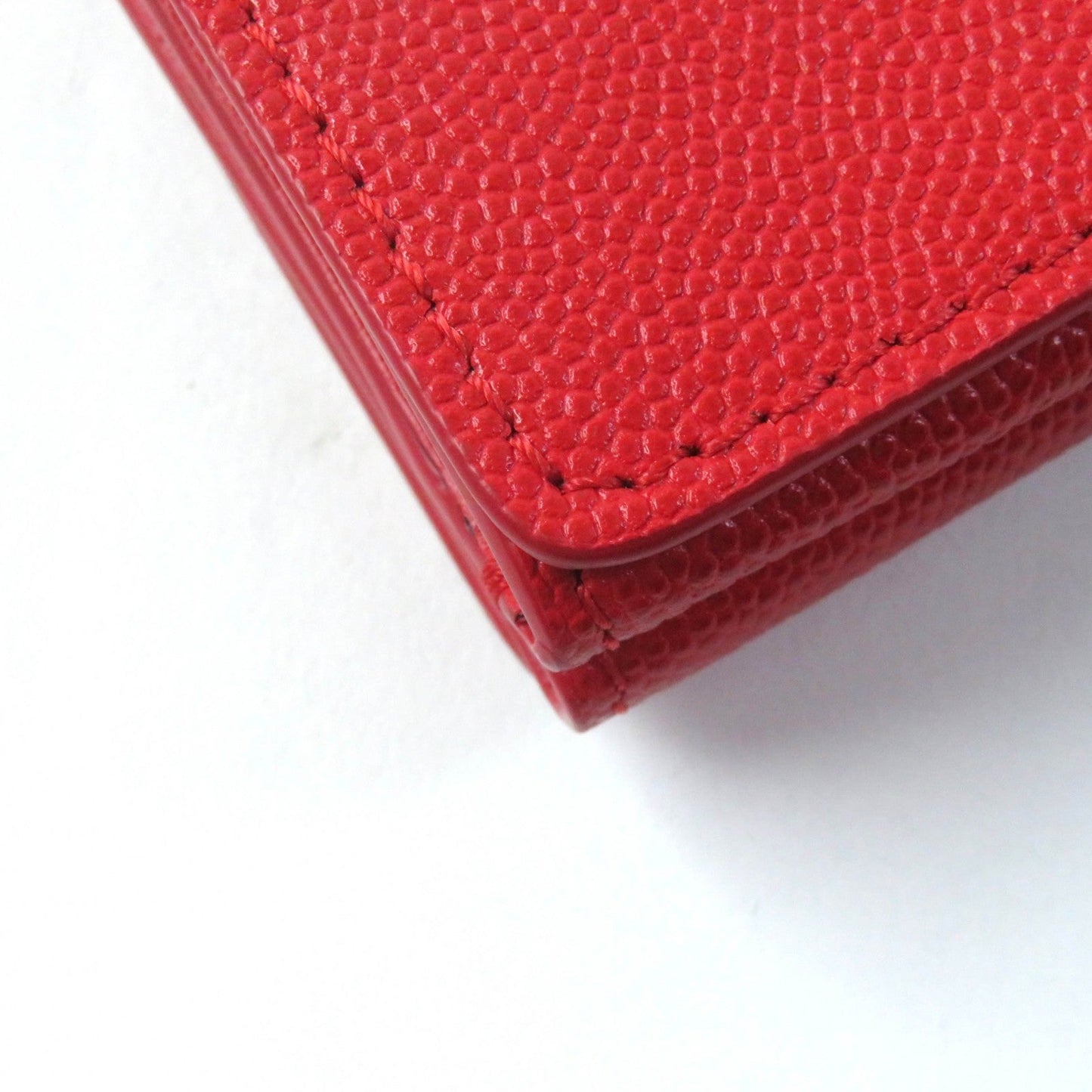 BURBERRY Tri-fold wallet Main: Leather Red Women Used Authentic