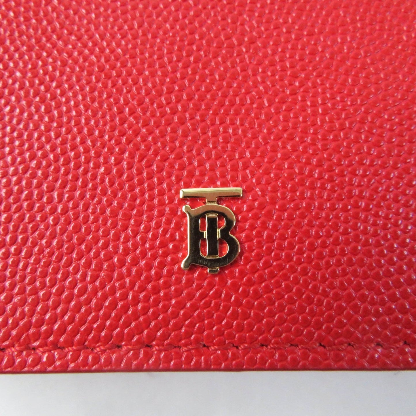 BURBERRY Tri-fold wallet Main: Leather Red Women Used Authentic
