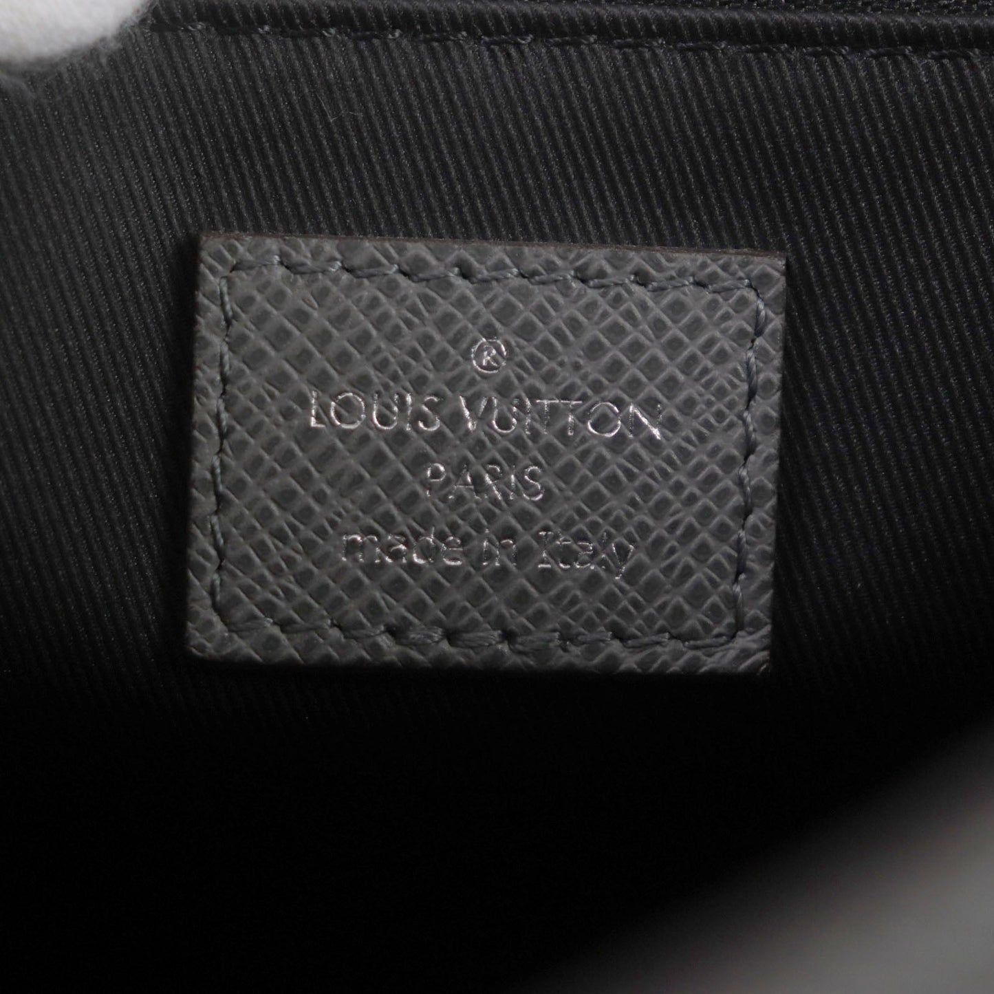 LOUIS VUITTON Shoulder Bag M30808 Taiga Leather gray Taiga new flap messenger mens Used Authentic