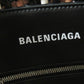BALENCIAGA Handbag 671342 Patent, Enamel black white beige Bistro XS Women Used Authentic