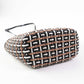 BALENCIAGA Handbag 671342 Patent, Enamel black white beige Bistro XS Women Used Authentic