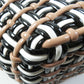 BALENCIAGA Handbag 671342 Patent, Enamel black white beige Bistro XS Women Used Authentic