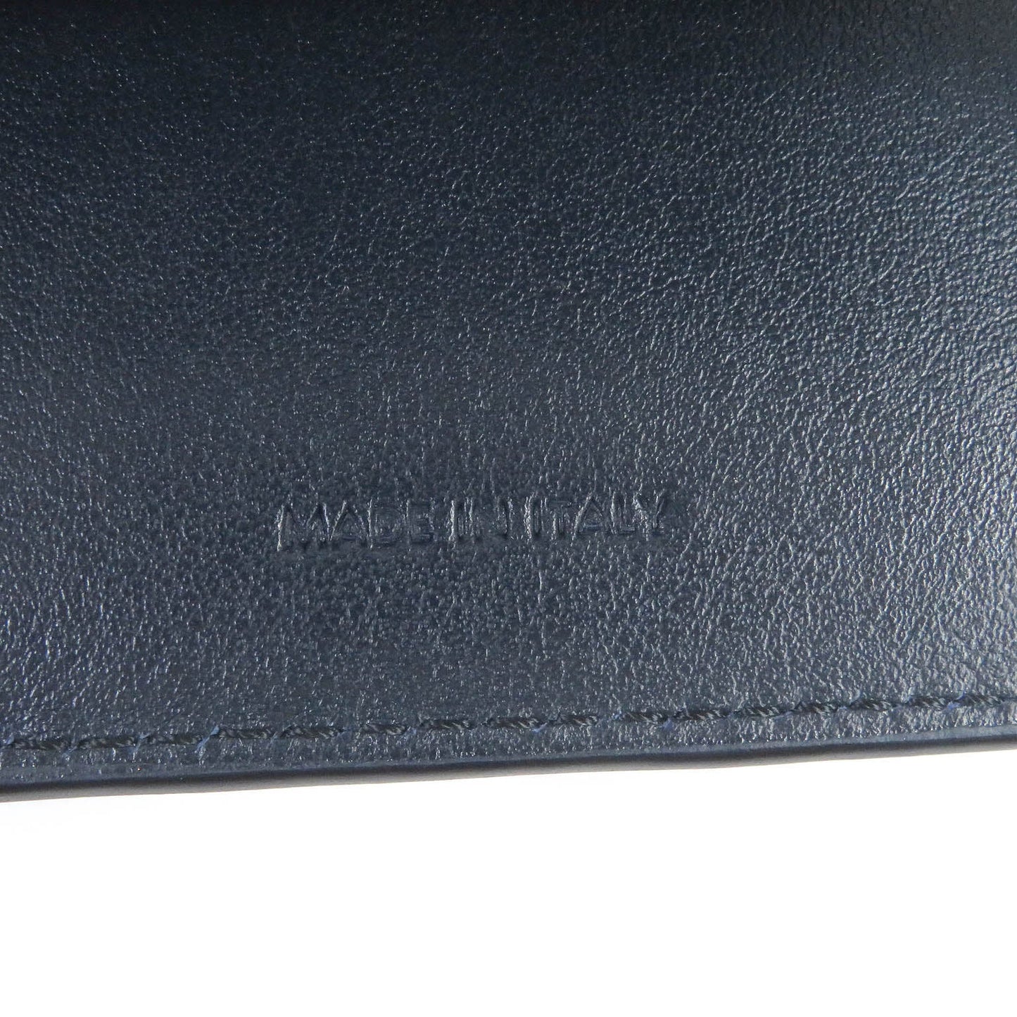 CELINE Tri-fold wallet 10E603BEL Main: Leather Navy Folded compact wallet mens Used Authentic