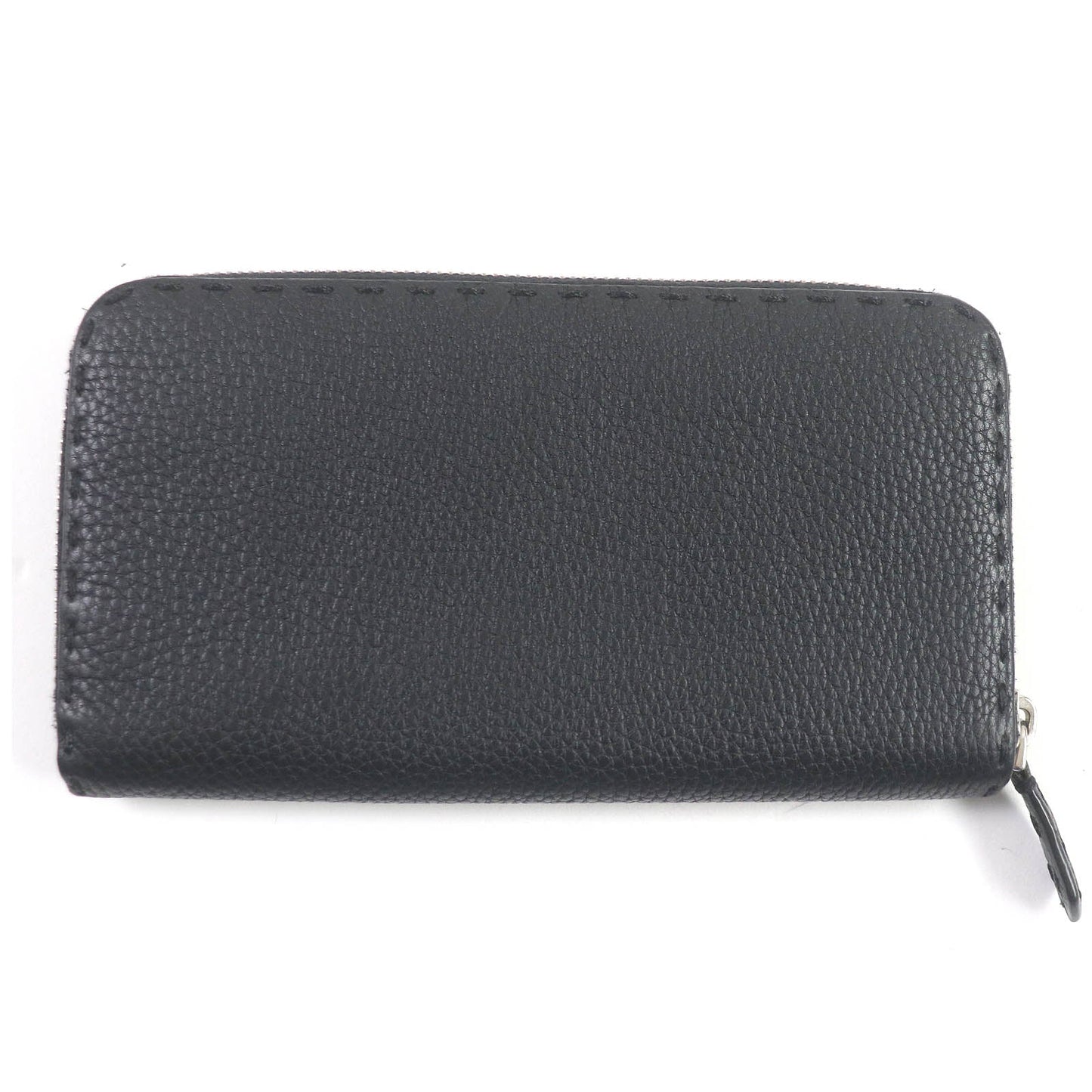 FENDI Long Wallet Purse 7M0210 Main: Leather black Celeria mens Used Authentic