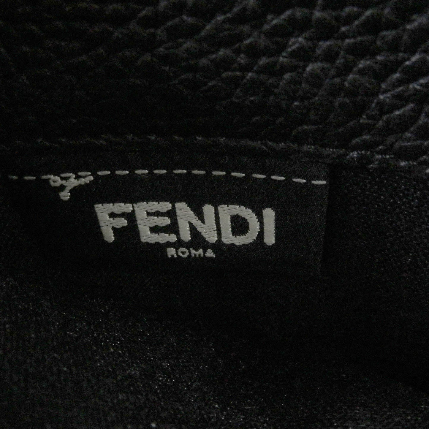 FENDI Long Wallet Purse 7M0210 Main: Leather black Celeria mens Used Authentic