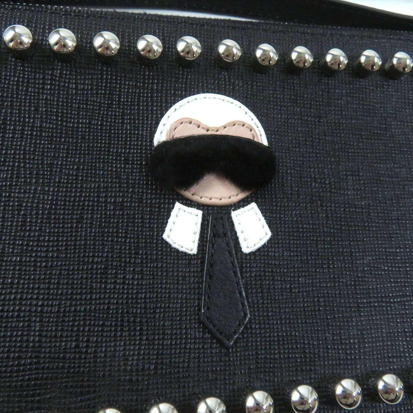 FENDI Pouch 8M0341 Main: Leather black Karito Women Used Authentic