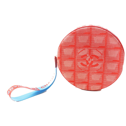 CHANEL Pouch 6859809 No nylon notation (nylon type) Red New travel line Women Used Authentic