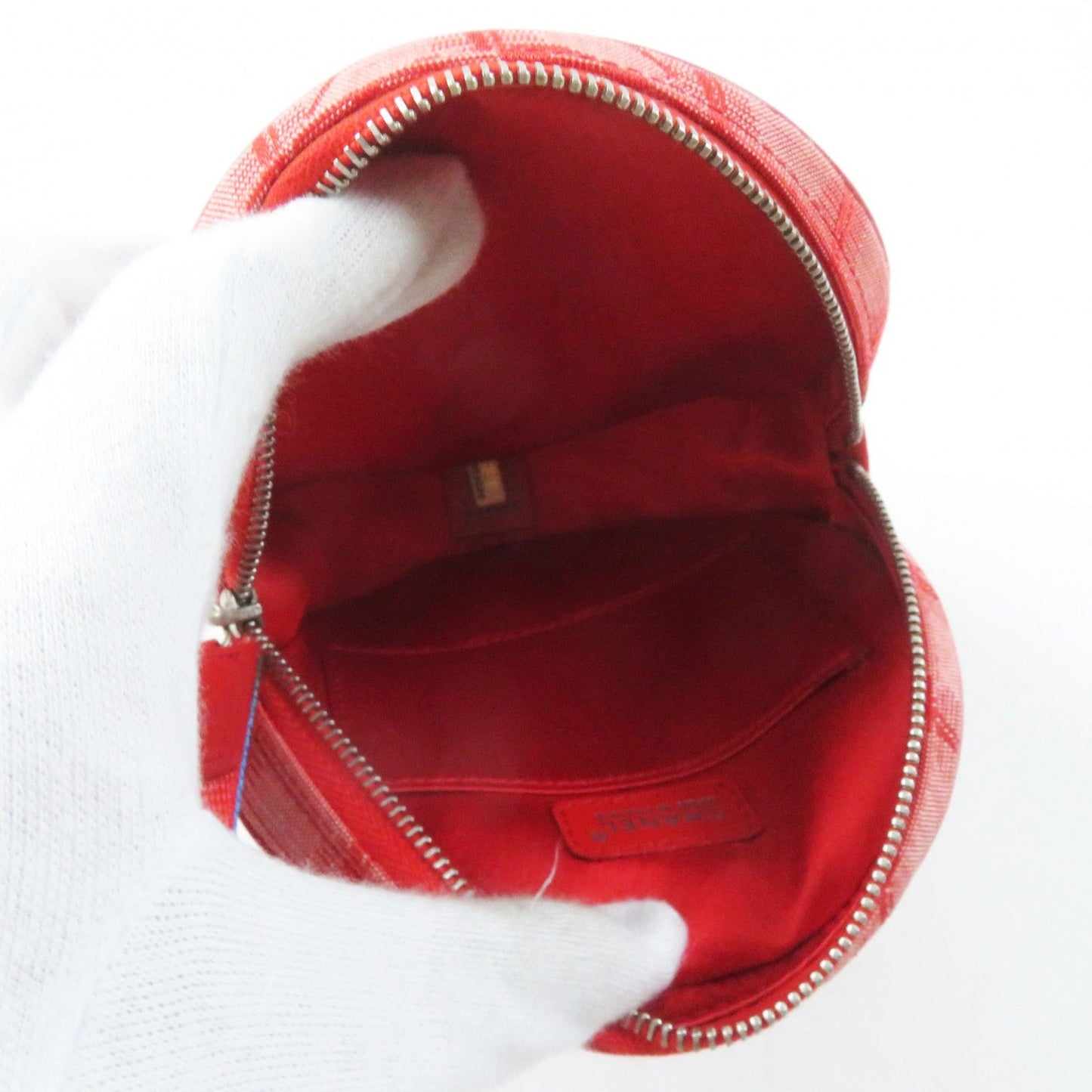 CHANEL Pouch 6859809 No nylon notation (nylon type) Red New travel line Women Used Authentic