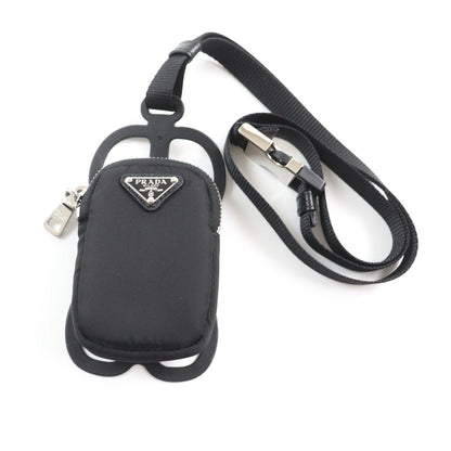 PRADA Pouch 1ZT016 Main: Nylon, Part: Rubber black Women Used Authentic