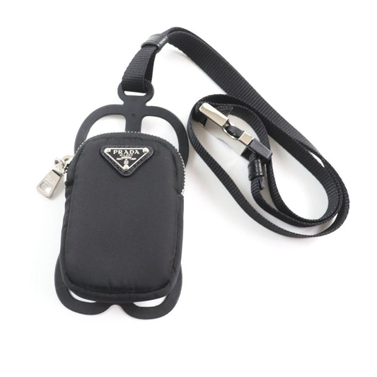 PRADA Pouch 1ZT016 Main: Nylon, Part: Rubber black Women Used Authentic