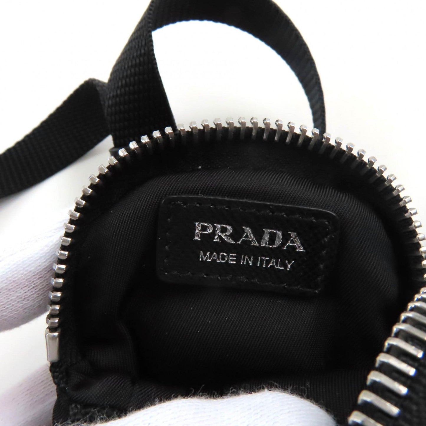 PRADA Pouch 1ZT016 Main: Nylon, Part: Rubber black Women Used Authentic