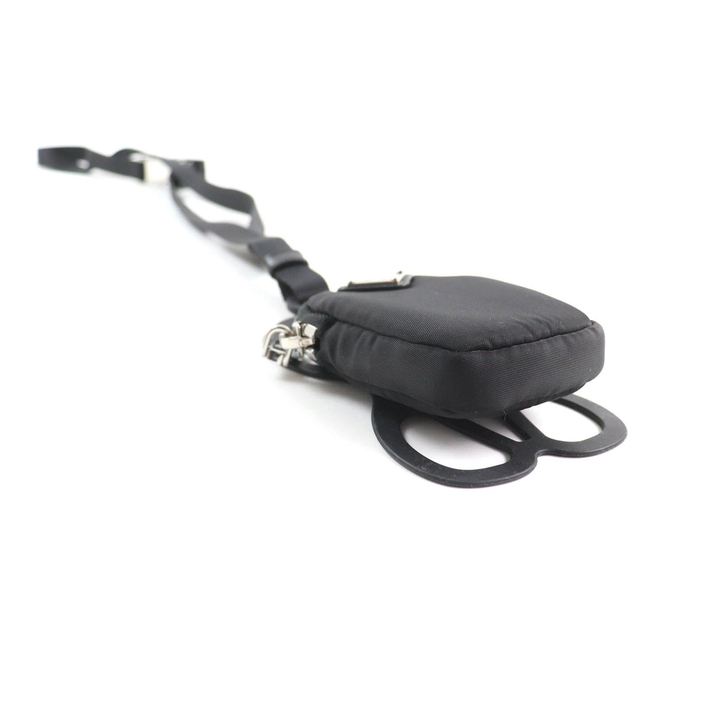 PRADA Pouch 1ZT016 Main: Nylon, Part: Rubber black Women Used Authentic