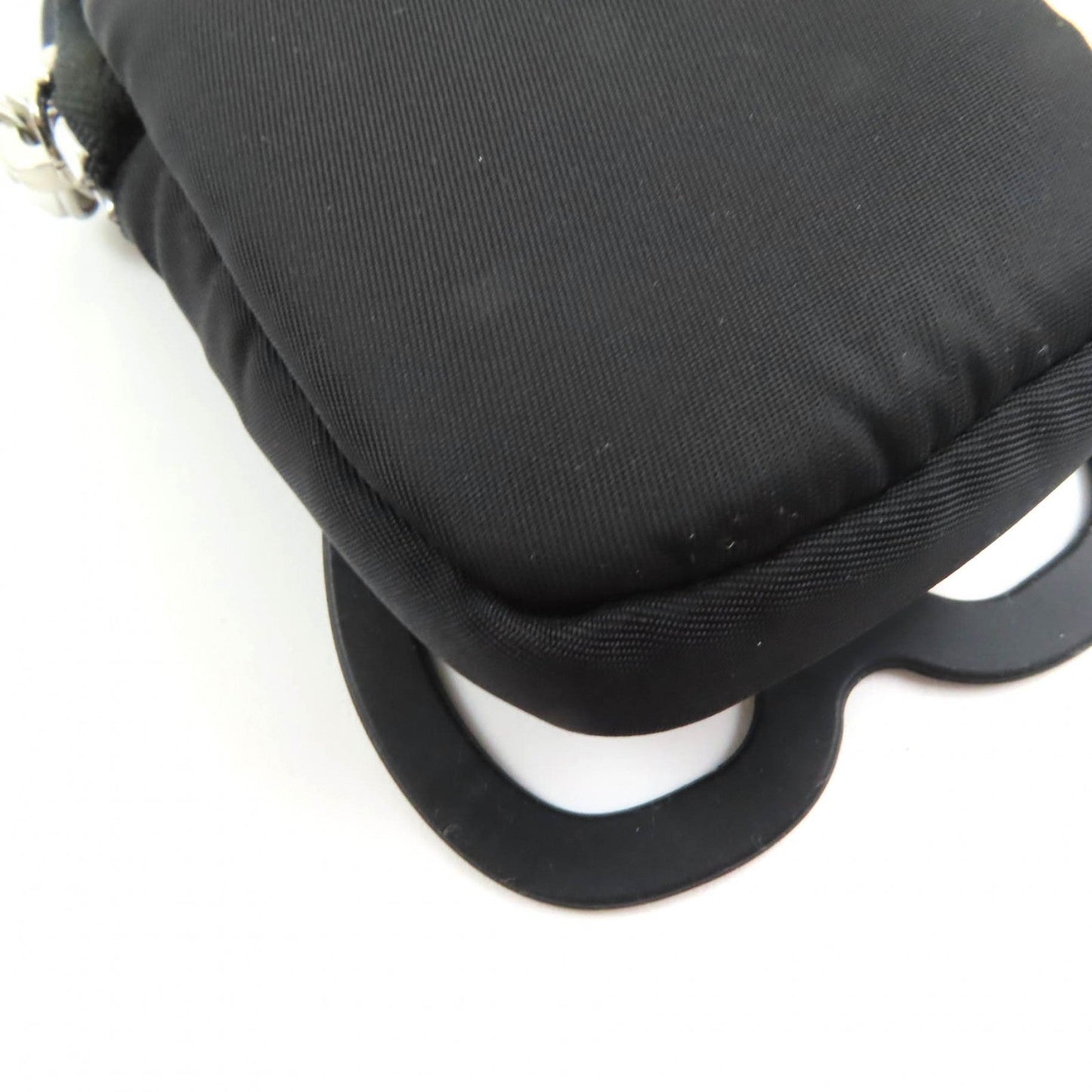 PRADA Pouch 1ZT016 Main: Nylon, Part: Rubber black Women Used Authentic