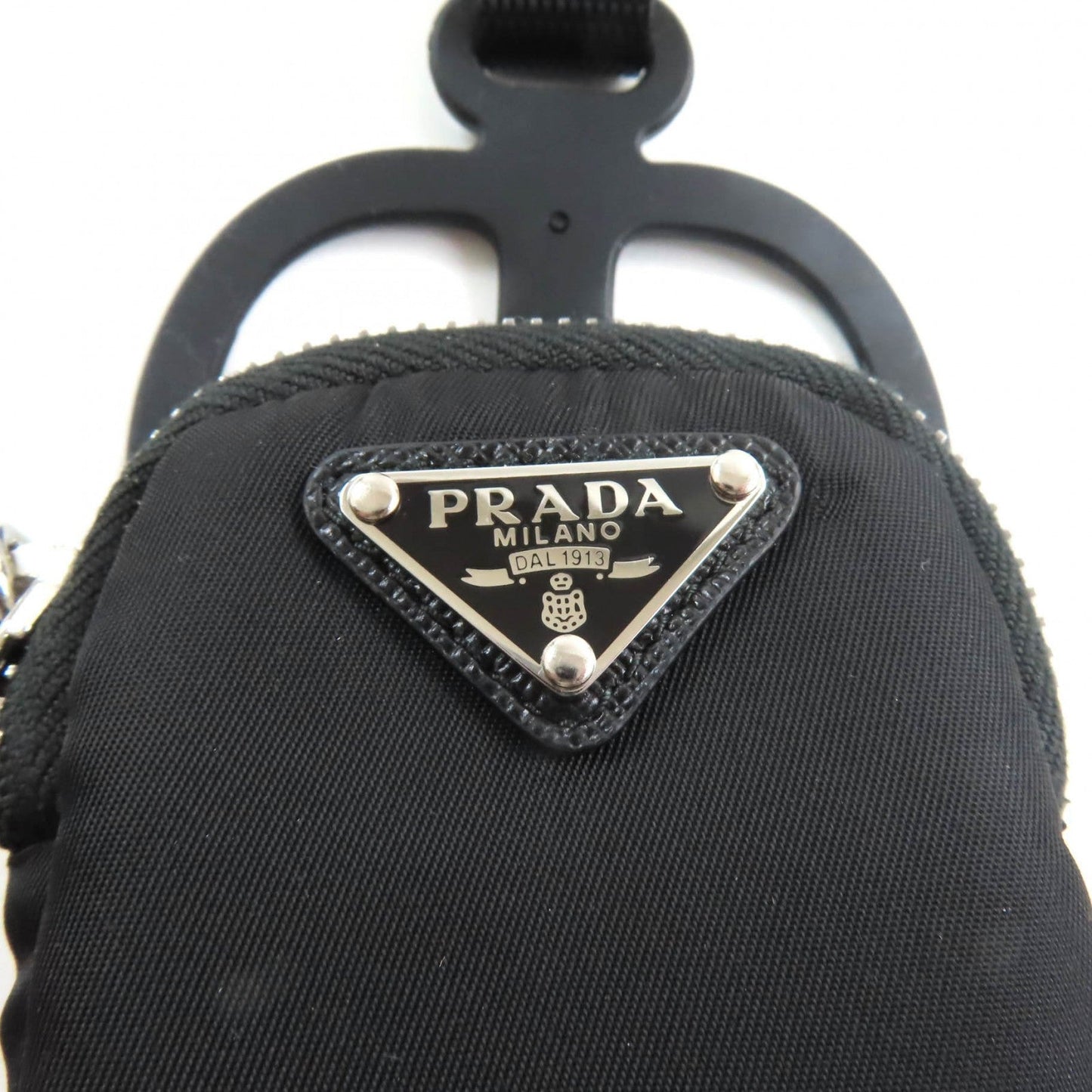 PRADA Pouch 1ZT016 Main: Nylon, Part: Rubber black Women Used Authentic