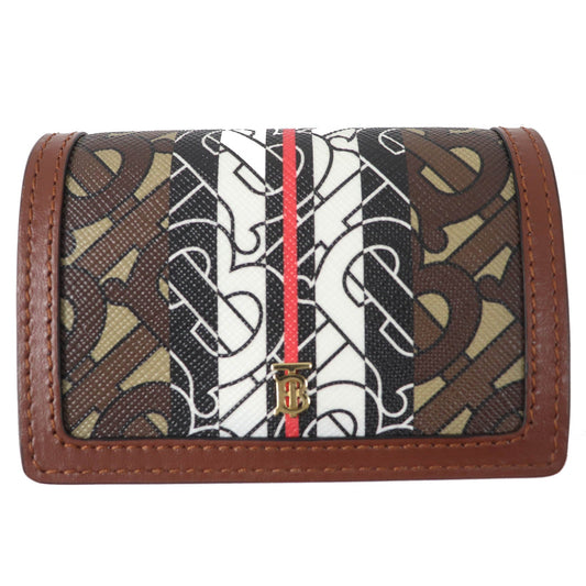 BURBERRY Bifold Wallet Main: PVC, Part: Leather Brown type Women Used Authentic
