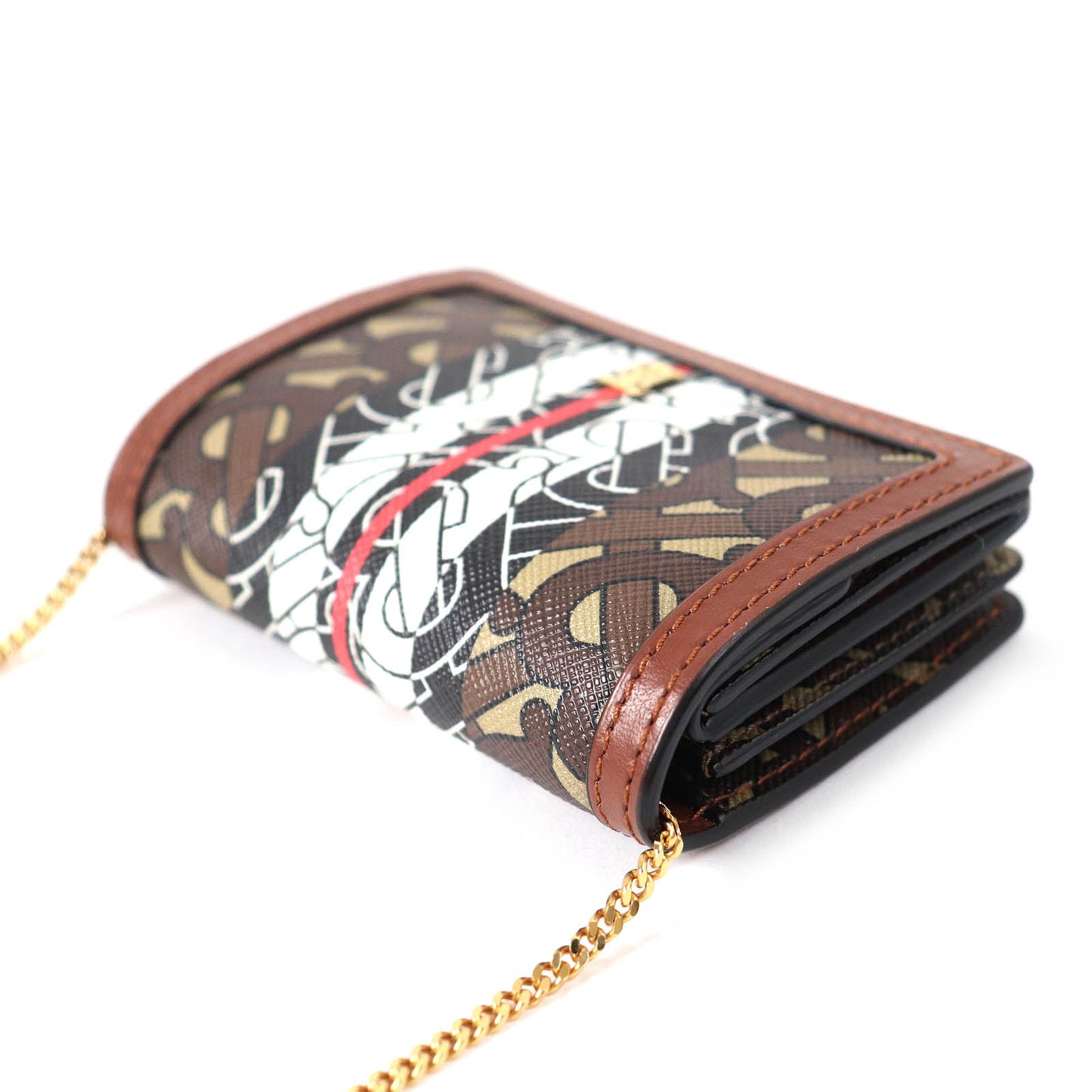BURBERRY Bifold Wallet Main: PVC, Part: Leather Brown type Women Used Authentic