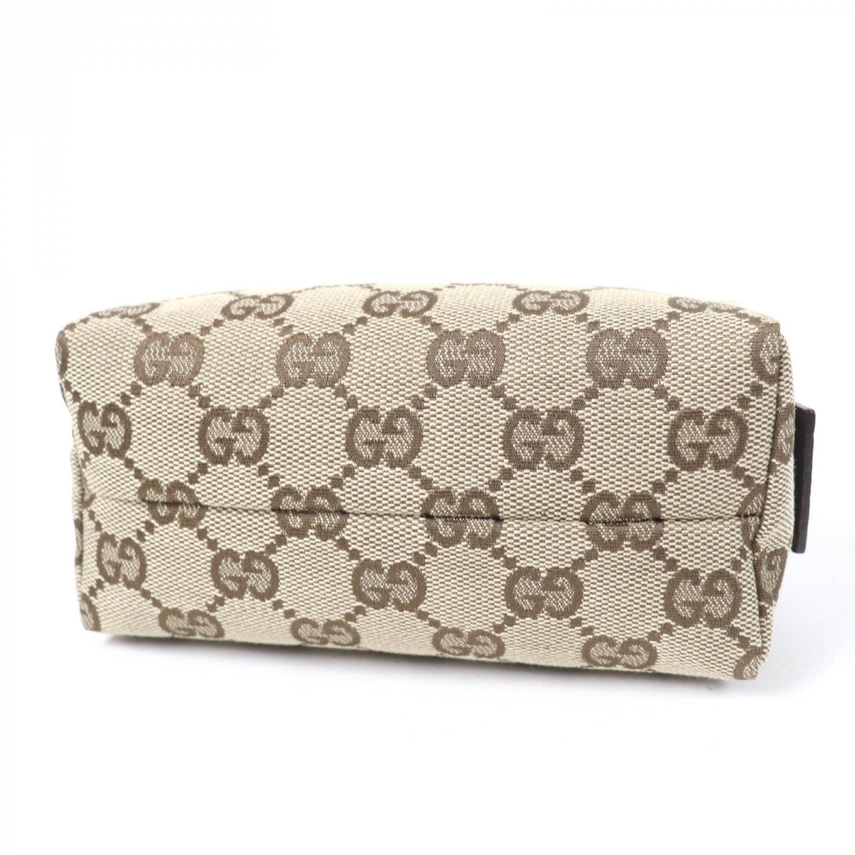 GUCCI Pouch 29596 Main: GG Supreme canvas, part: leather Brown type Women Used Authentic
