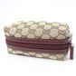 GUCCI Pouch 29596 Main: GG Supreme canvas, part: leather Brown type Women Used Authentic
