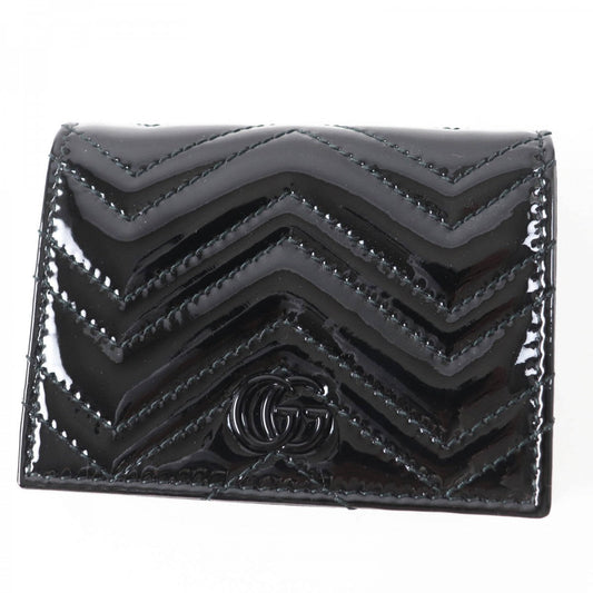 GUCCI Bifold Wallet 466492 Main: Patent leather black Women Used Authentic