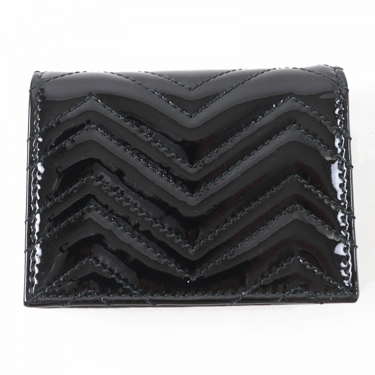 GUCCI Bifold Wallet 466492 Main: Patent leather black Women Used Authentic