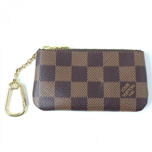 LOUIS VUITTON Coin case N62658 Main: Damier canvas Brown Card Key case Key holder Pochette Cle mens(Unisex) Used Authentic