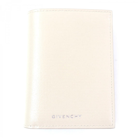 GIVENCHY Bifold Wallet BK608MK1T4 Main: Leather Beige black Classic 4G Card Boulder mens Used Authentic