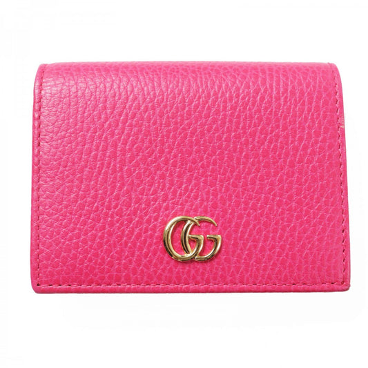 GUCCI Bifold Wallet 456126 Main: Leather pink Women Used Authentic