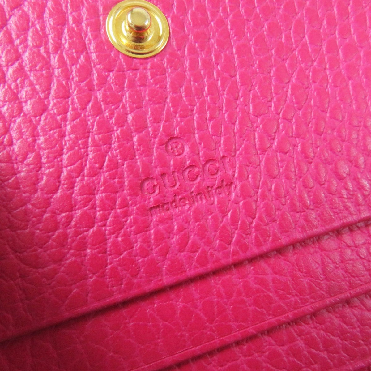 GUCCI Bifold Wallet 456126 Main: Leather pink Women Used Authentic