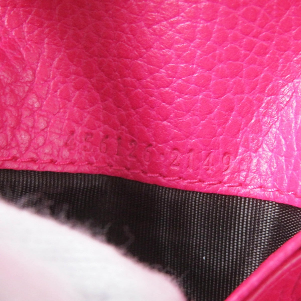 GUCCI Bifold Wallet 456126 Main: Leather pink Women Used Authentic