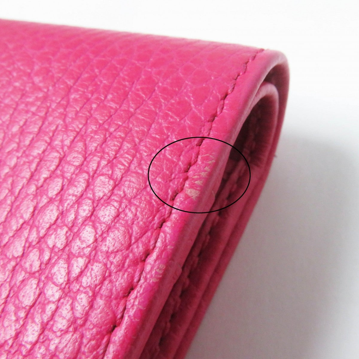 GUCCI Bifold Wallet 456126 Main: Leather pink Women Used Authentic