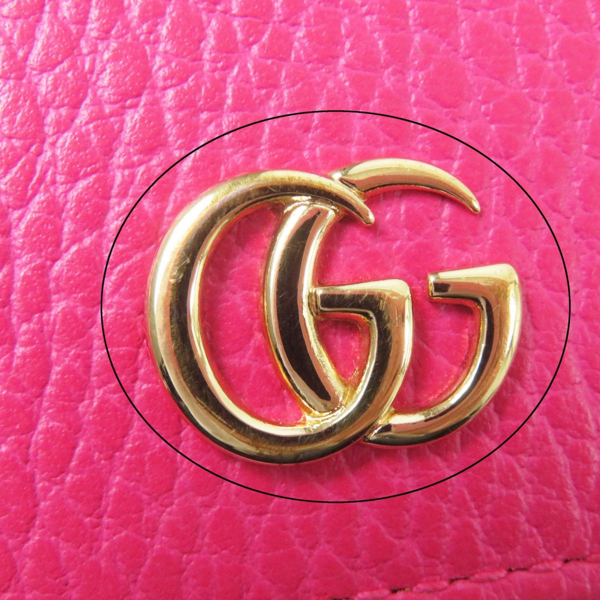 GUCCI Bifold Wallet 456126 Main: Leather pink Women Used Authentic