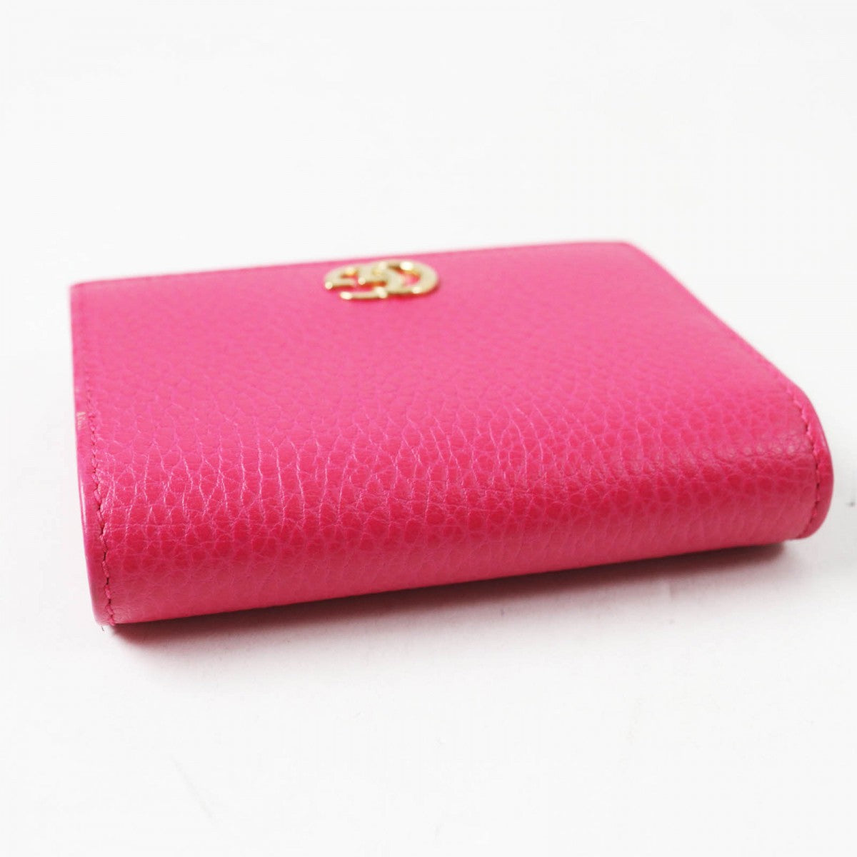 GUCCI Bifold Wallet 456126 Main: Leather pink Women Used Authentic
