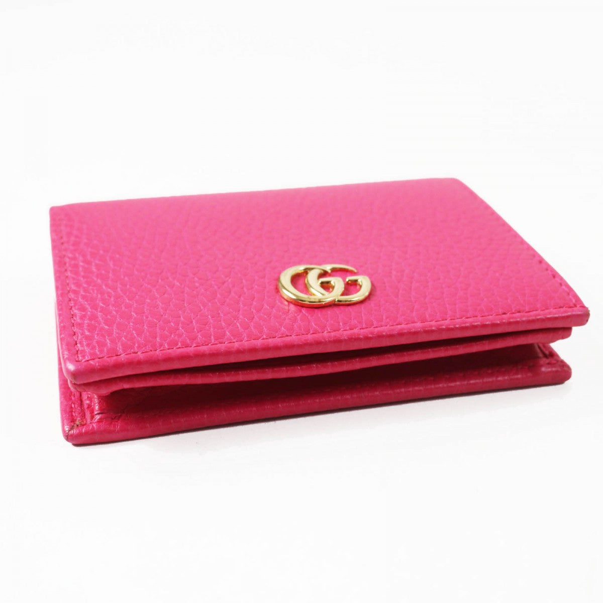 GUCCI Bifold Wallet 456126 Main: Leather pink Women Used Authentic