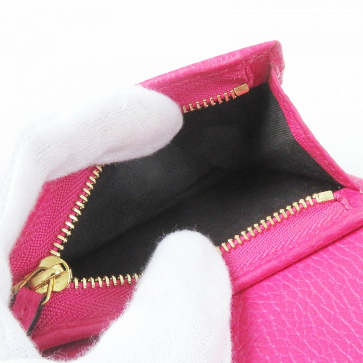 GUCCI Bifold Wallet 456126 Main: Leather pink Women Used Authentic