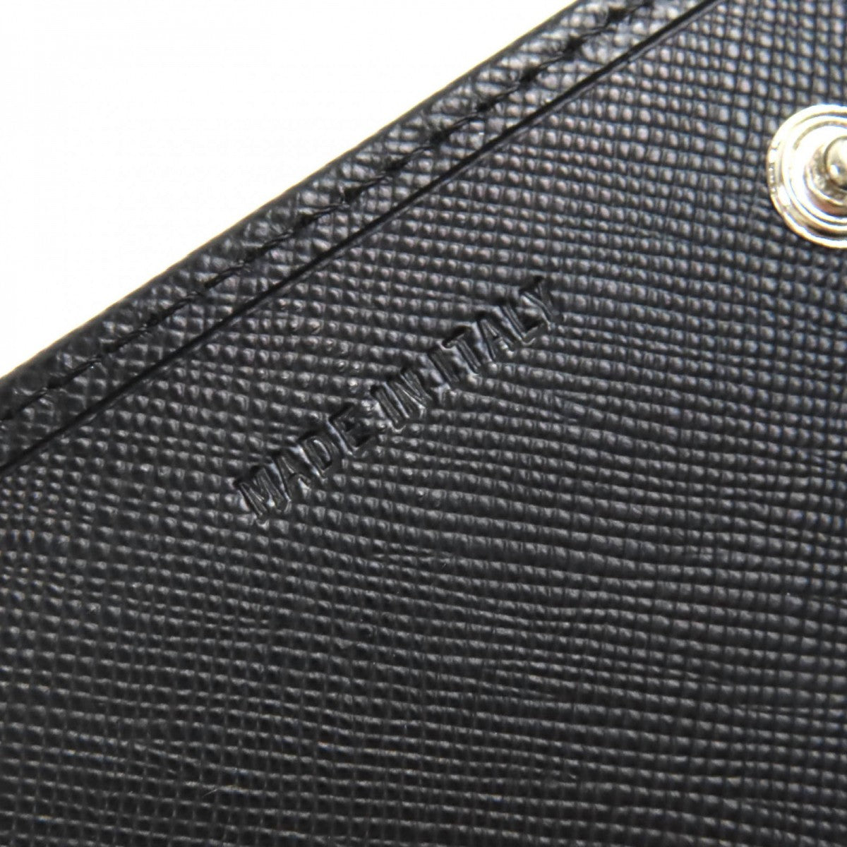 PRADA Long Wallet Purse M608A Main: Saffiano leather black Women Used Authentic