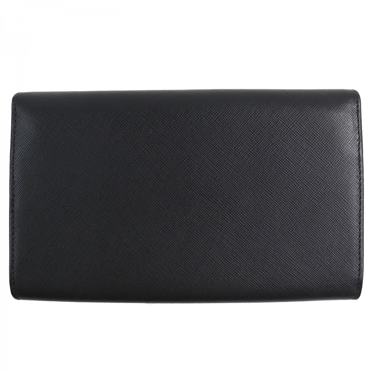 PRADA Long Wallet Purse M608A Main: Saffiano leather black Women Used Authentic