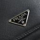 PRADA Long Wallet Purse M608A Main: Saffiano leather black Women Used Authentic