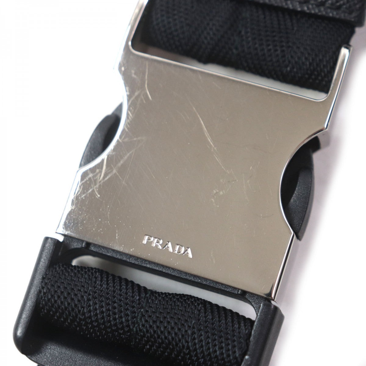 PRADA Sling bag 2VL132 Main: Nylon, Part: Saffiano leather black Test mens Used Authentic