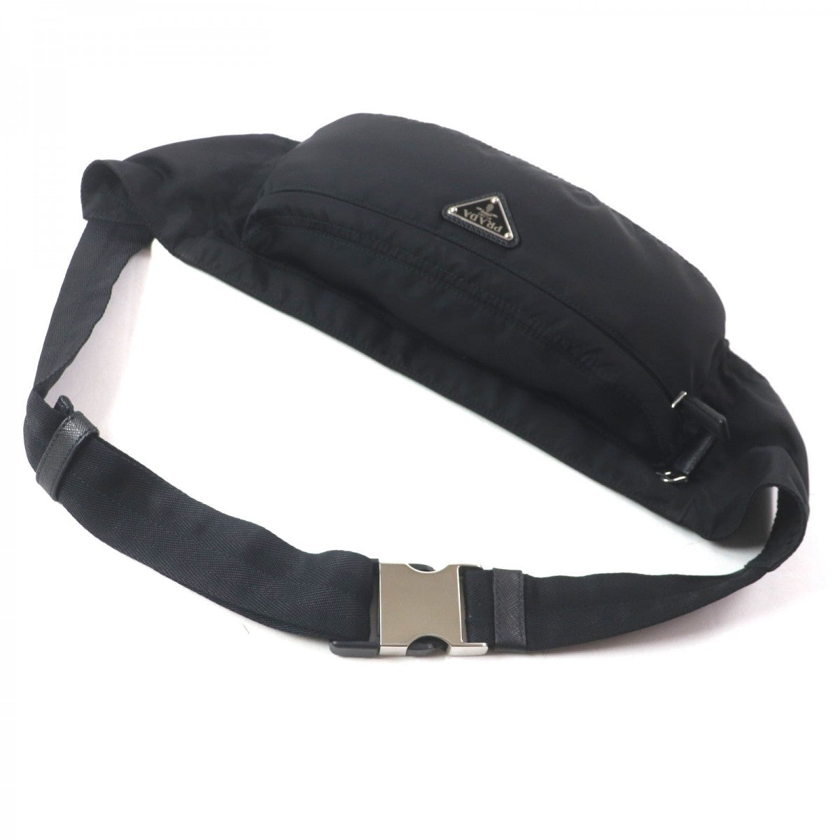 PRADA Sling bag 2VL132 Main: Nylon, Part: Saffiano leather black Test mens Used Authentic