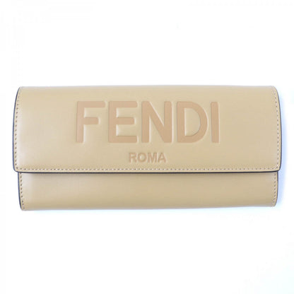 FENDI Long Wallet Purse 8M0251 Main: Leather Beige brown Women Used Authentic