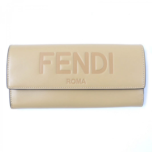 FENDI Long Wallet Purse 8M0251 Main: Leather Beige brown Women Used Authentic