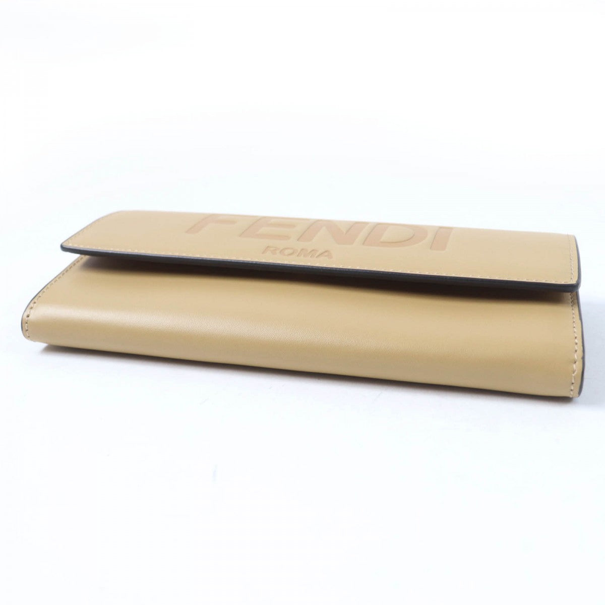 FENDI Long Wallet Purse 8M0251 Main: Leather Beige brown Women Used Authentic