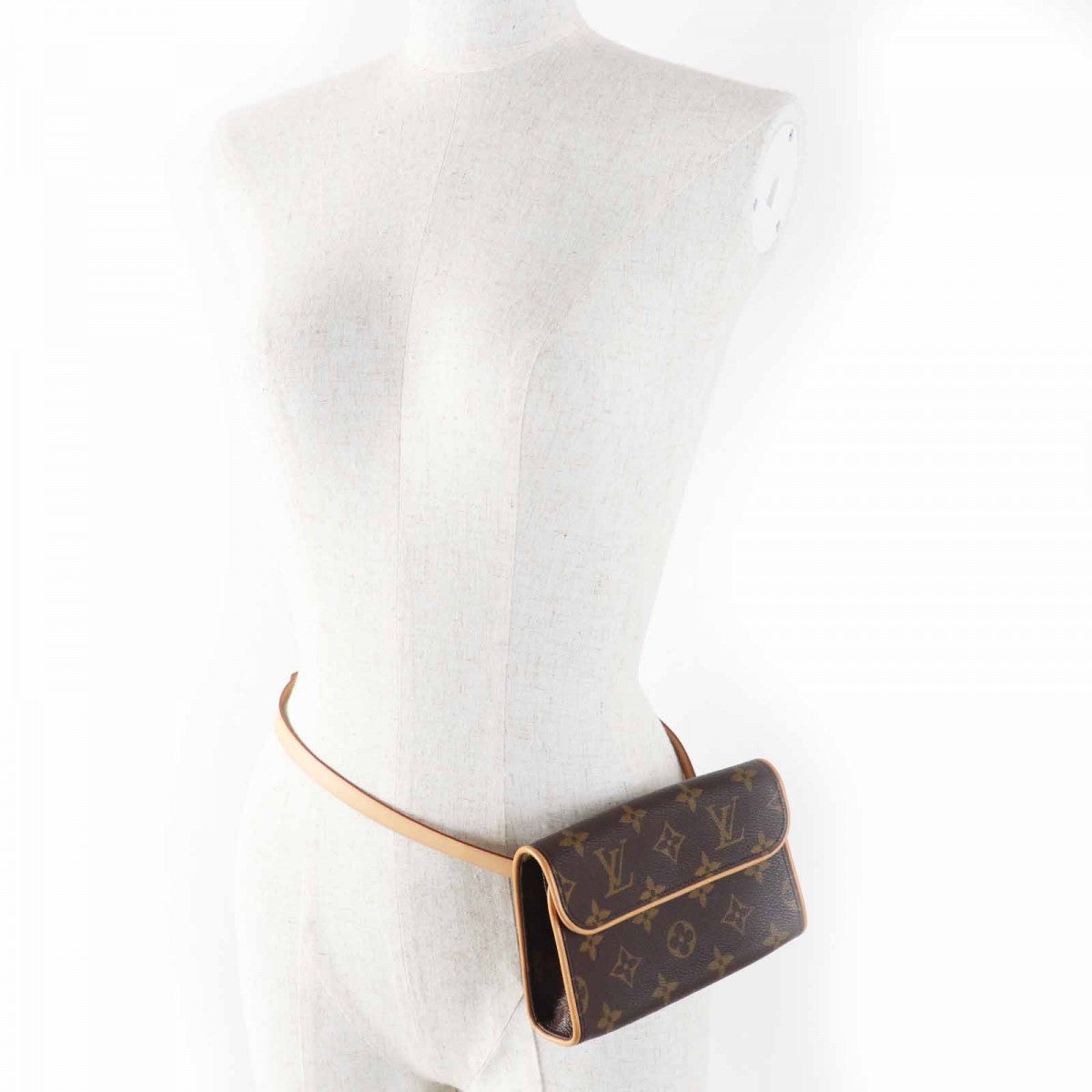 LOUIS VUITTON Waist bag M51855 Monogram canvas Brown Pochette Florentine XS